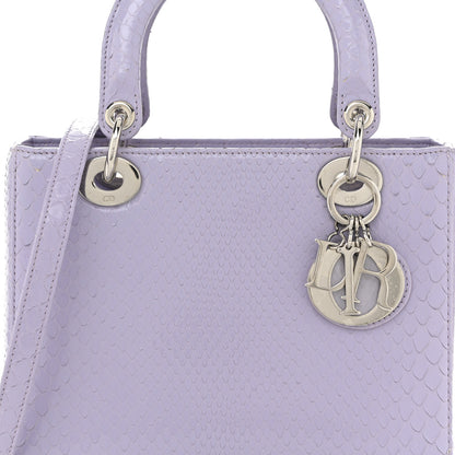Christian Dior Snakeskin Medium Lady Dior Lilas 8 of 10