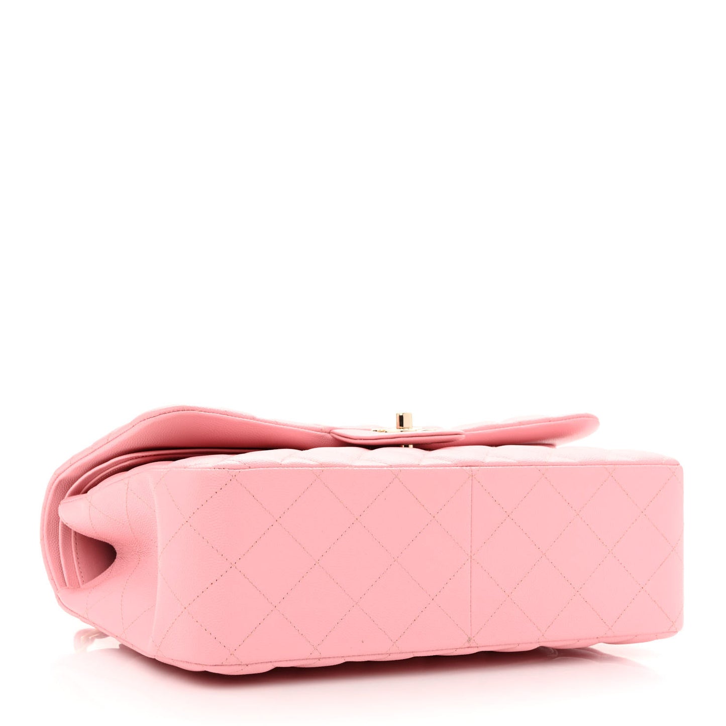 Caviar Quilted Jumbo Double Flap Pink