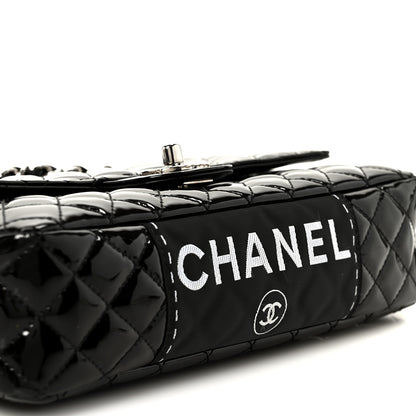 Chanel Patent Quilted Secret Label Medium Flap Black 9 of 12