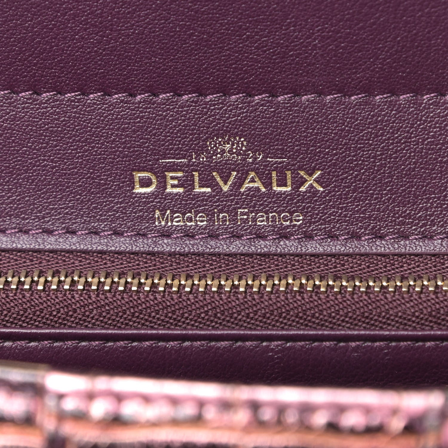 Delvaux Metallic Crocodile MM Brillant Satchel Plum Lavender 8 of 10