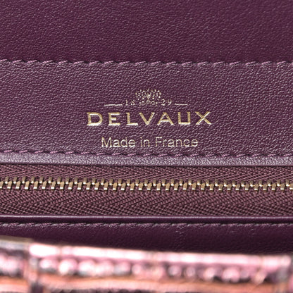 Delvaux Metallic Crocodile MM Brillant Satchel Plum Lavender 8 of 10