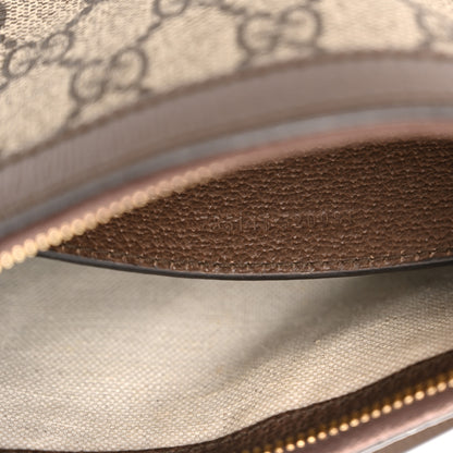 Gucci GG Supreme Monogram Textured Dollar Calfskin Small Ophidia Hobo Beige Ebony New Acero 7 of 12