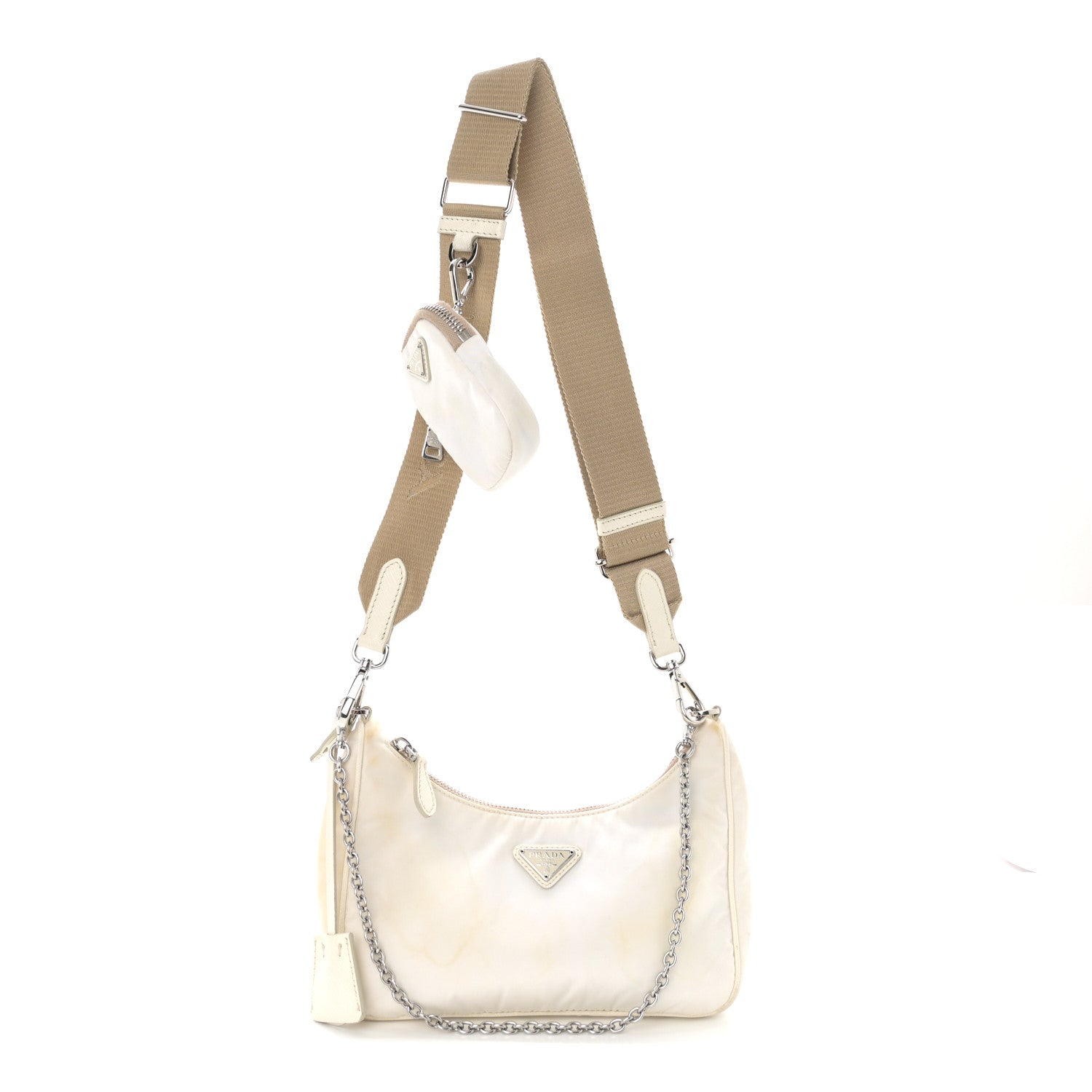 Prada Nylon Re-Edition 2005 Shoulder Bag White 1 of 16