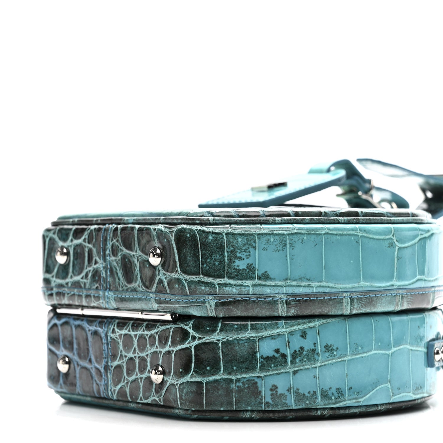 Louis Vuitton Crocodile Petite Boite Chapeau Turquoise 1836268