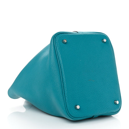 Hermes Taurillon Clemence Picotin Lock 22 MM Turquoise 4 of 10
