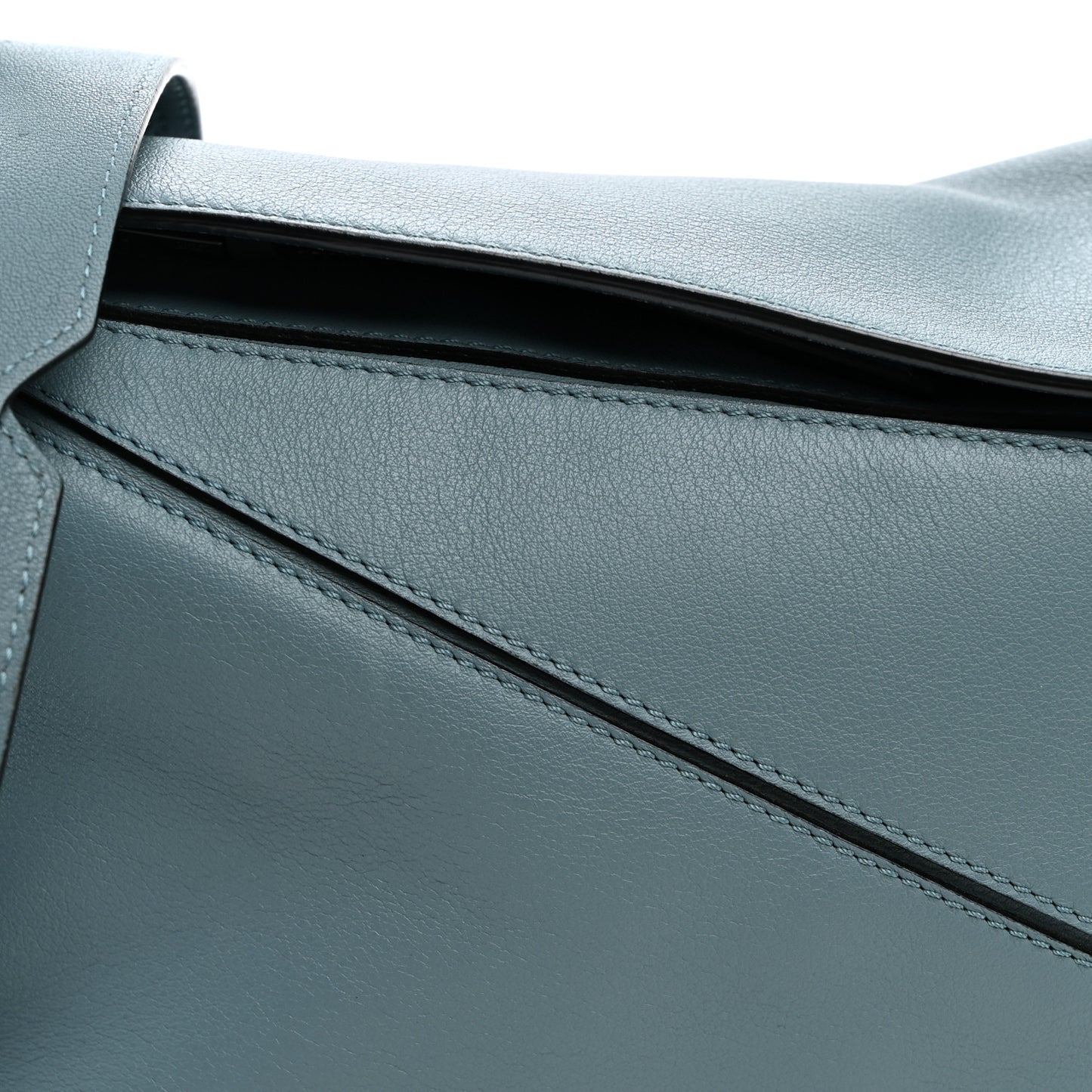 Calfskin Small Puzzle Bag Stone Blue