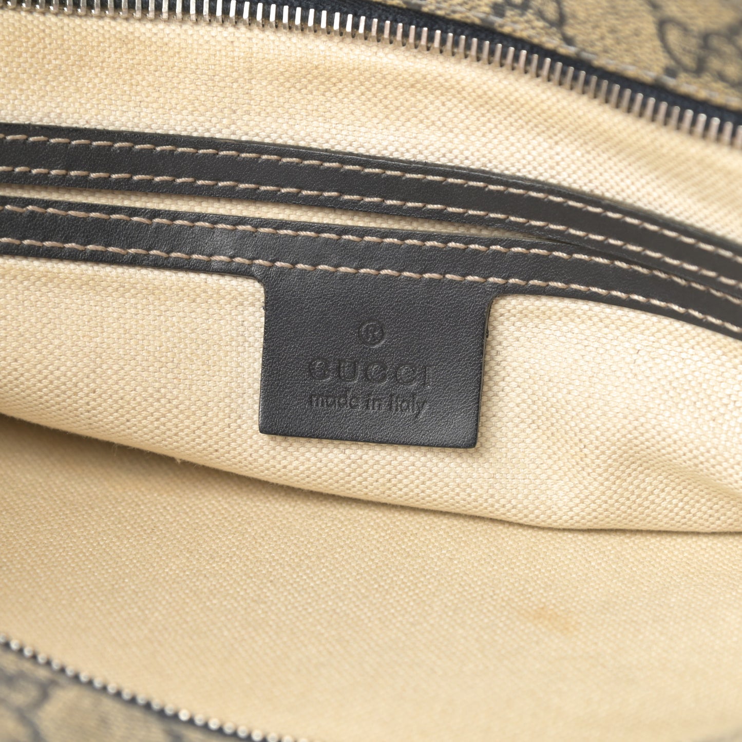 GG Plus Monogram Large Flat Messenger Bag Beige Blue