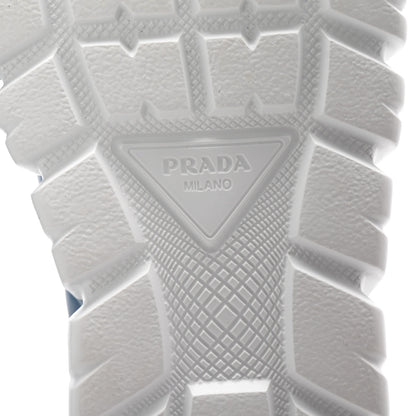Prada Nappa Soft Metal Triangle Logo Womens Padded 30mm Sneakers 35.5 Celeste 7 of 9