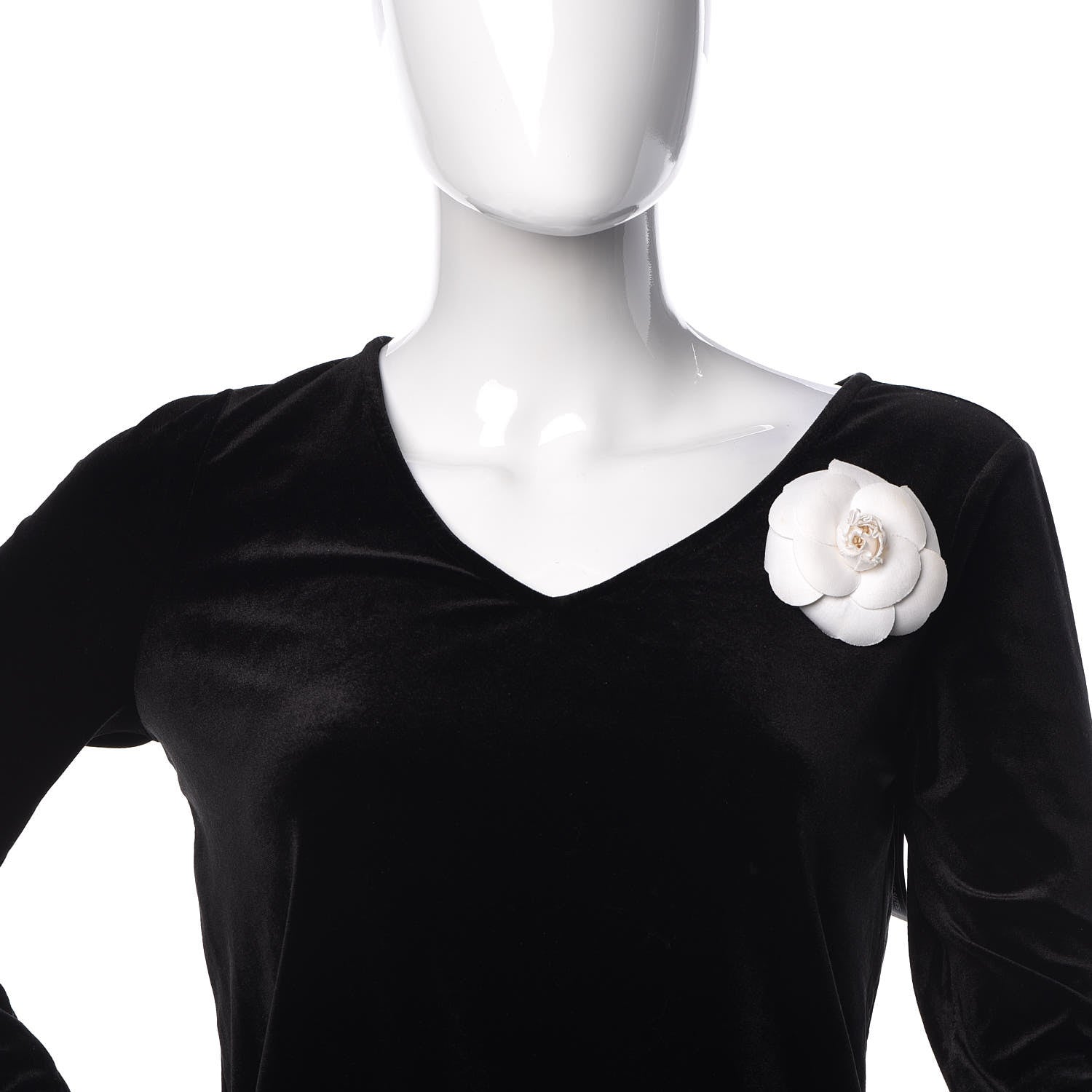 Chanel Camellia Brooch Pin White 2 of 5