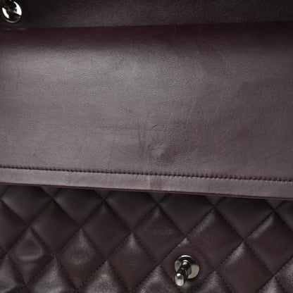 Chanel Lambskin Quilted Maxi Double Flap Purple 16 of 21