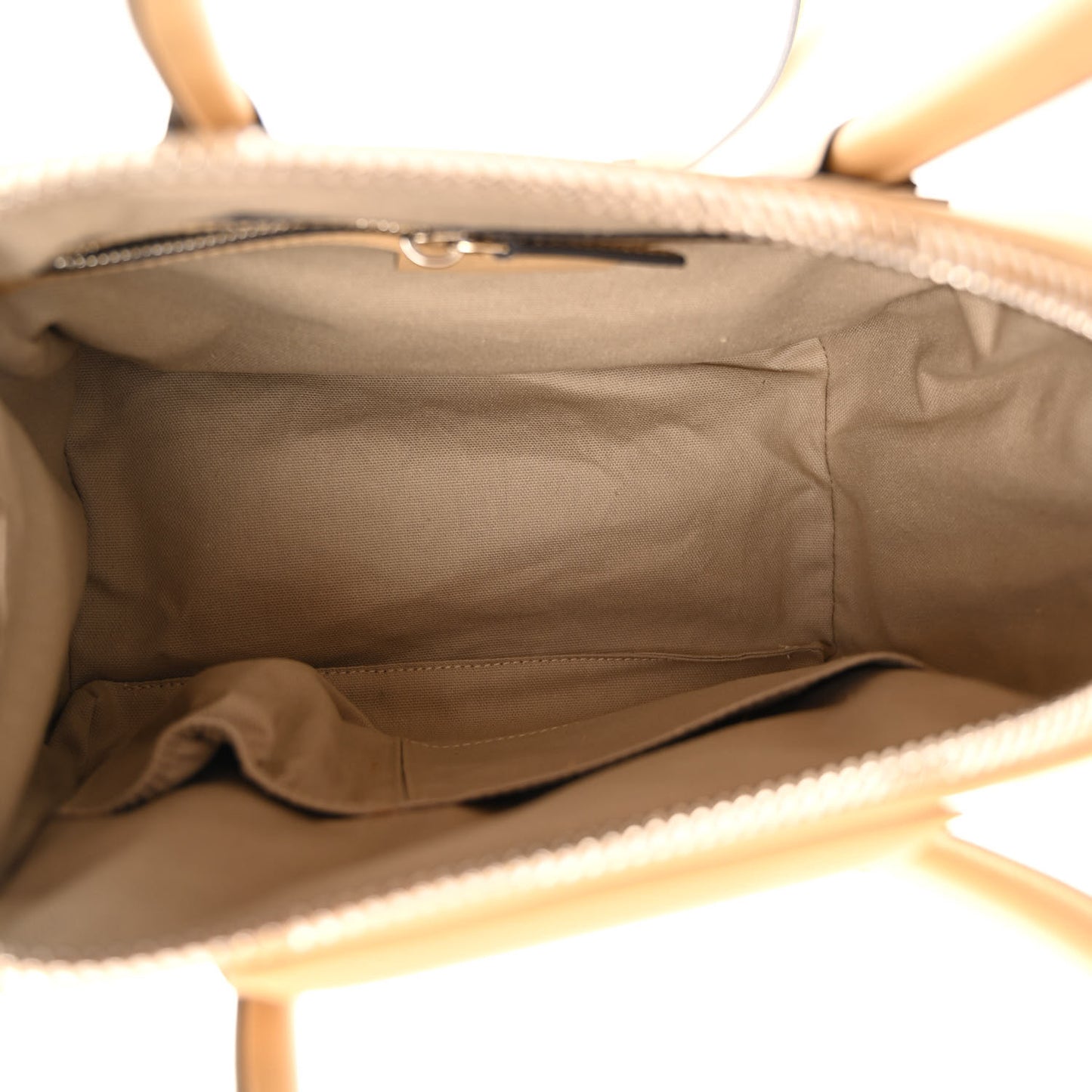 Calfskin Embroidered Logo Small Antigona Beige Camel