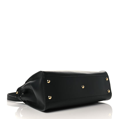 Fendi Vitello Seta Shiny Nappa Medium Peekaboo Iconic Satchel Black 4 of 10