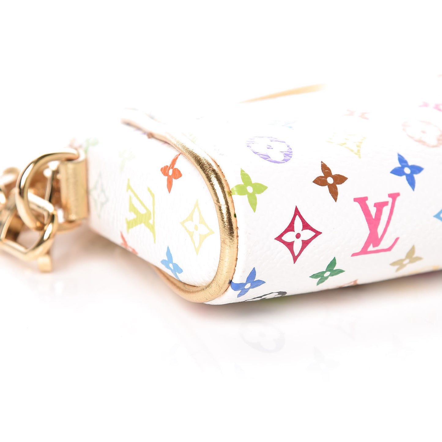 Monogram Multicolor Kate Clutch White