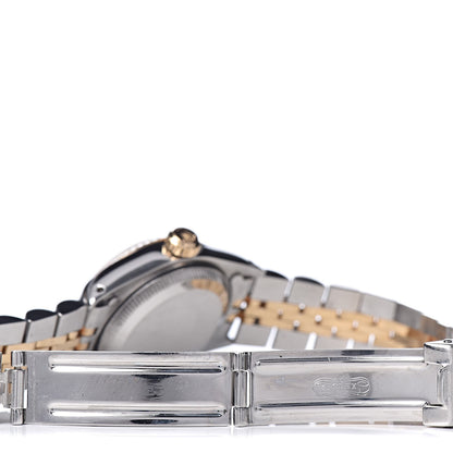 Rolex Stainless Steel 18K Yellow Gold Diamond 26mm Oyster Perpetual Datejust Watch Champagne 69163 5 of 6