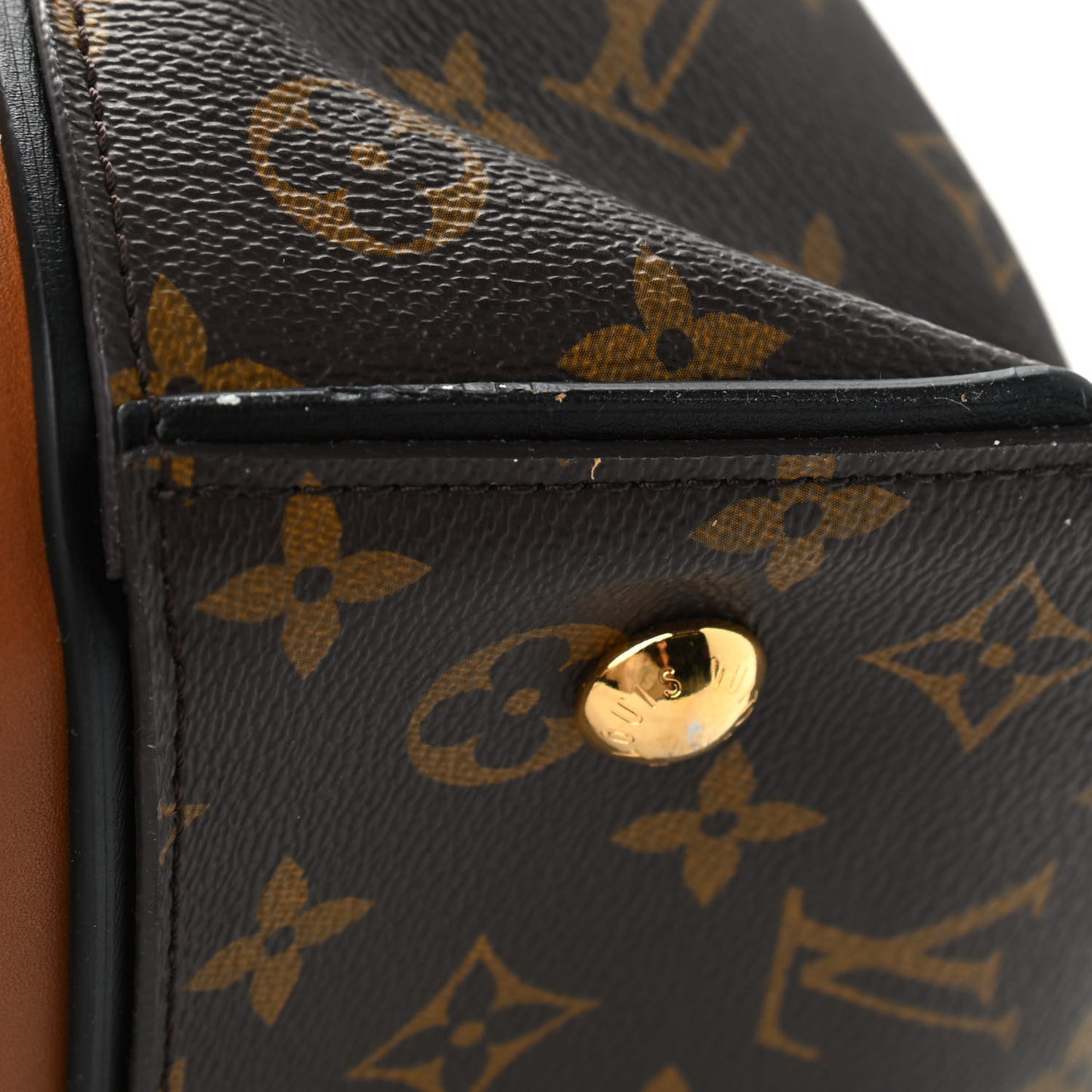 Monogram Cuir Orfevre Tote W PM Noisette