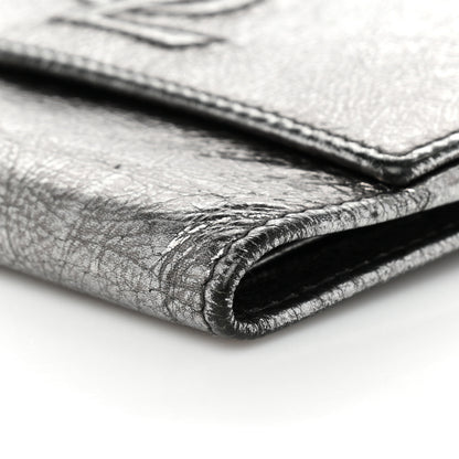 Saint Laurent Metallic Goatskin Belle de Jour French Wallet Silver 7 of 10