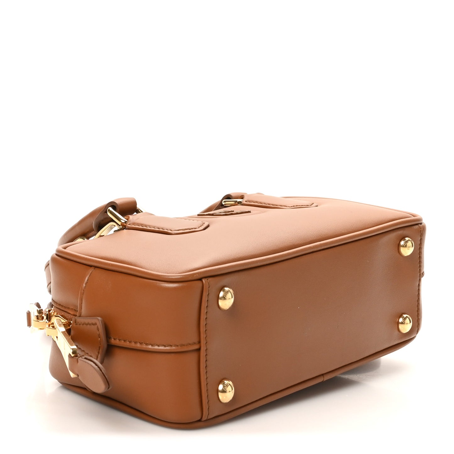 Calfskin Regular Arcadie Top Handle Bag Cognac