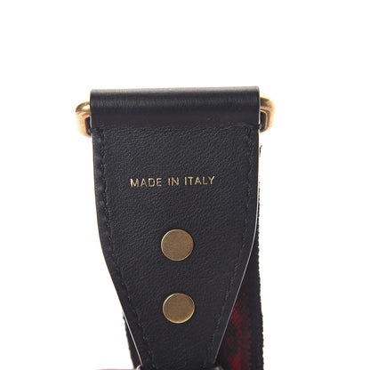 Christian Dior Canvas Embroidered Studded Bohemian Shoulder Strap Red 3 of 3