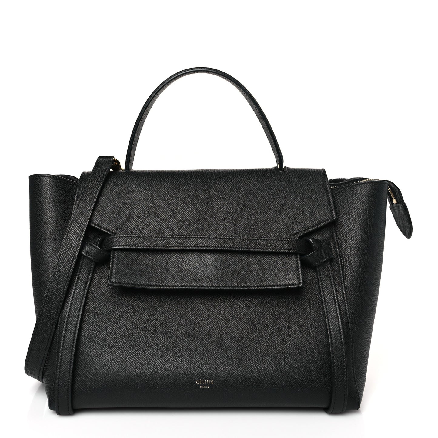 Baby Grained Calfskin Mini Belt Bag Black