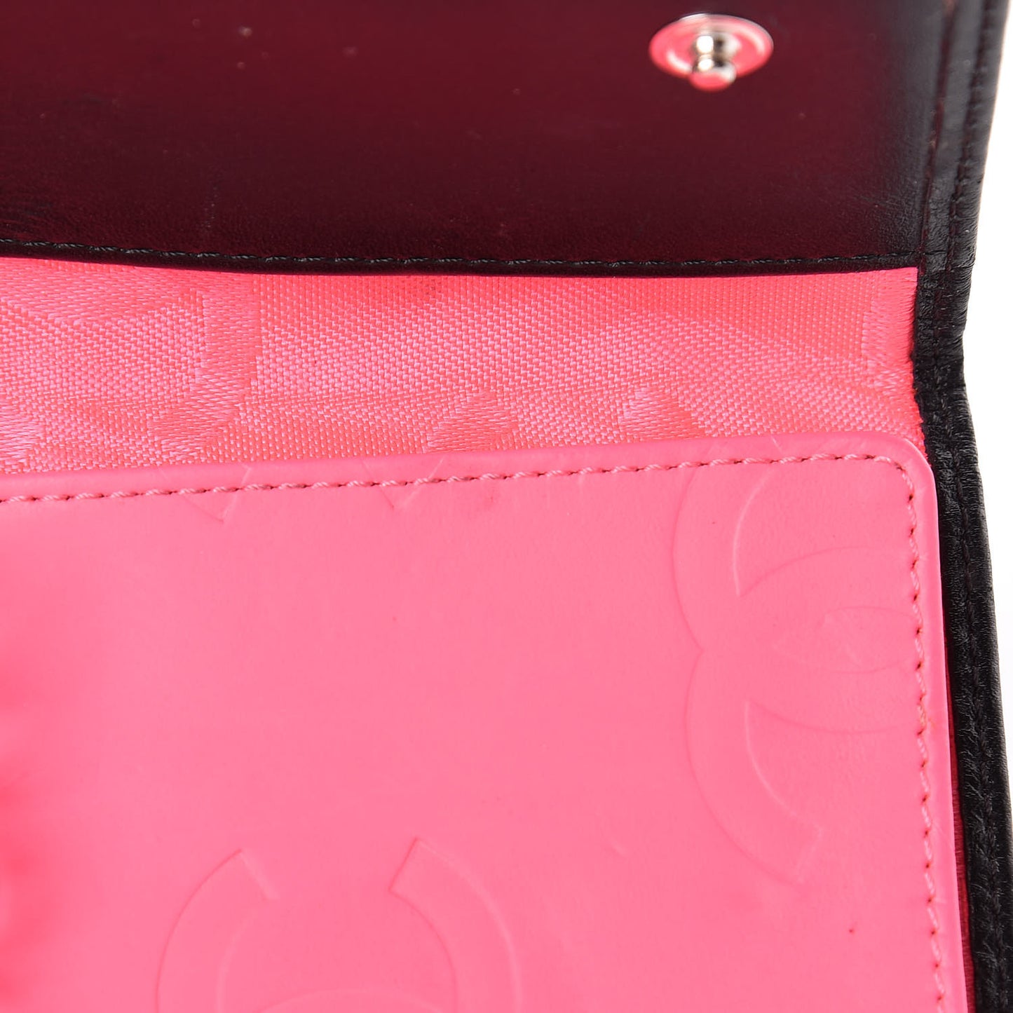 Calfskin Quilted Cambon 6 Key Holder Black