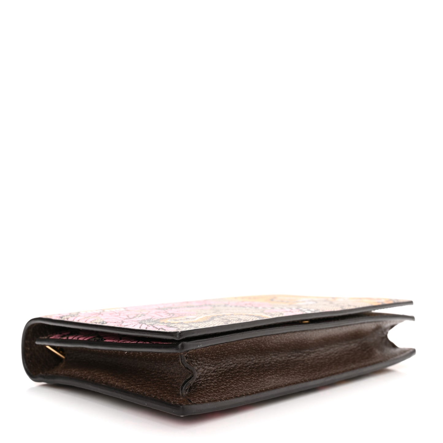 GG Supreme Monogram Bengal Chain Wallet Beige Pink