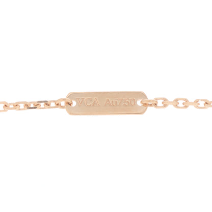 Van Cleef & Arpels 18K Rose Gold Diamond Silver Obsidian Vintage Alhambra Pendant Necklace 3 of 5