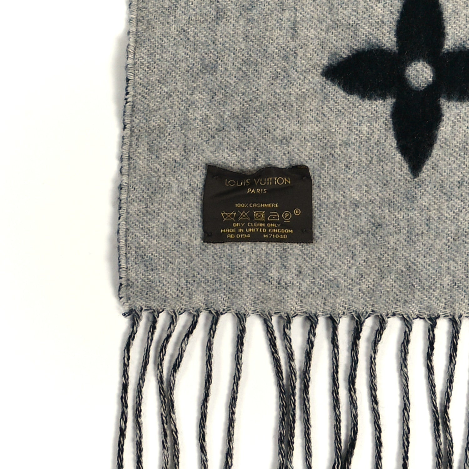 Louis Vuitton Cashmere Monogram Reykjavik Scarf Black 6 of 6