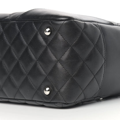 Chanel Calfskin Quilted Large Cambon Bowler Black White 9 of 13