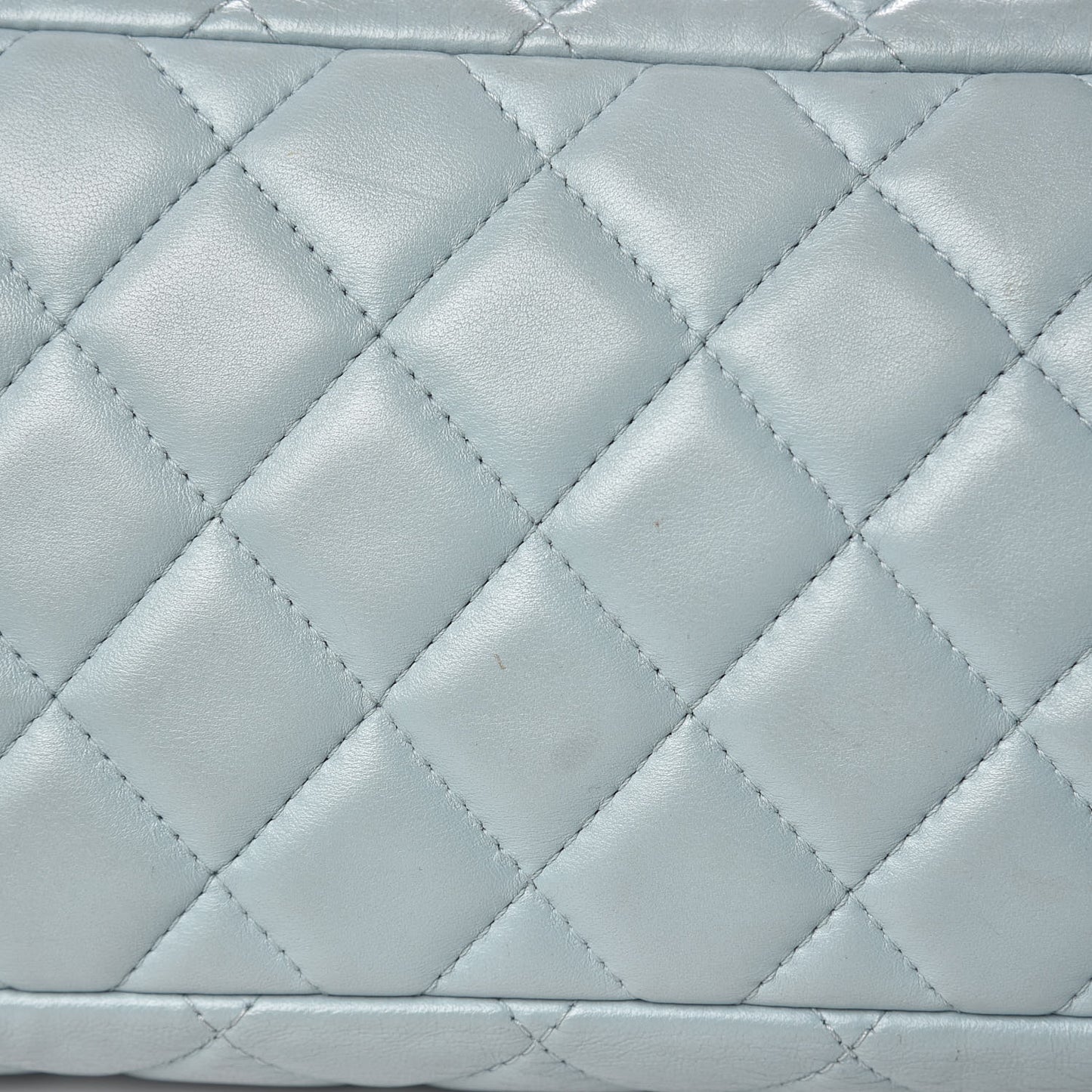 Lambskin Quilted Daily Shopping Tote Light Blue