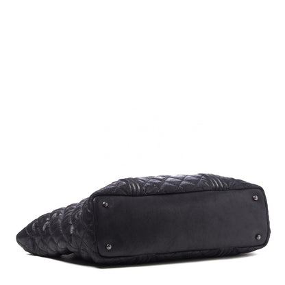 Chanel Goatskin Quilted Large Gentle Boy Shopping Tote Black 3 of 9