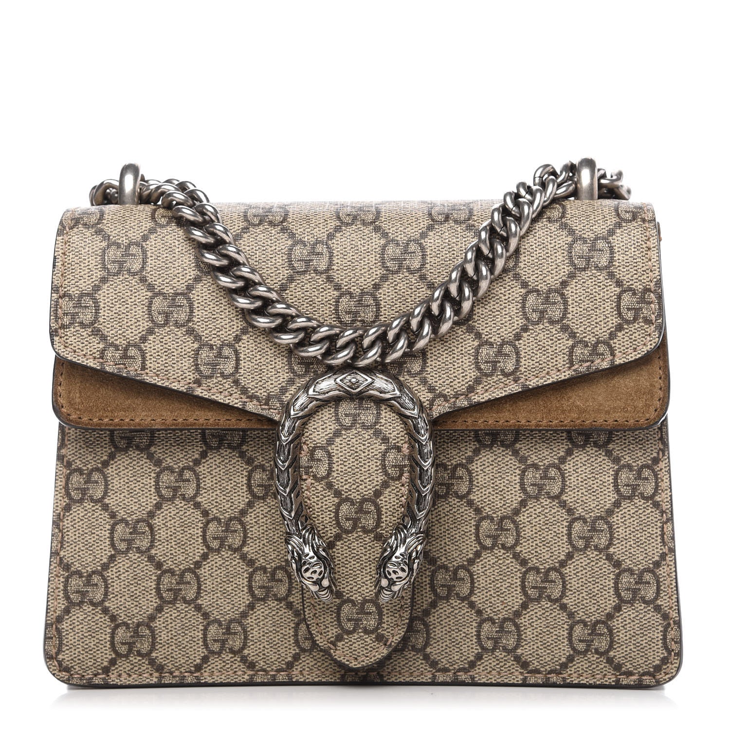 Gucci GG Supreme Monogram Mini Dionysus Shoulder Bag Taupe 1 of 13