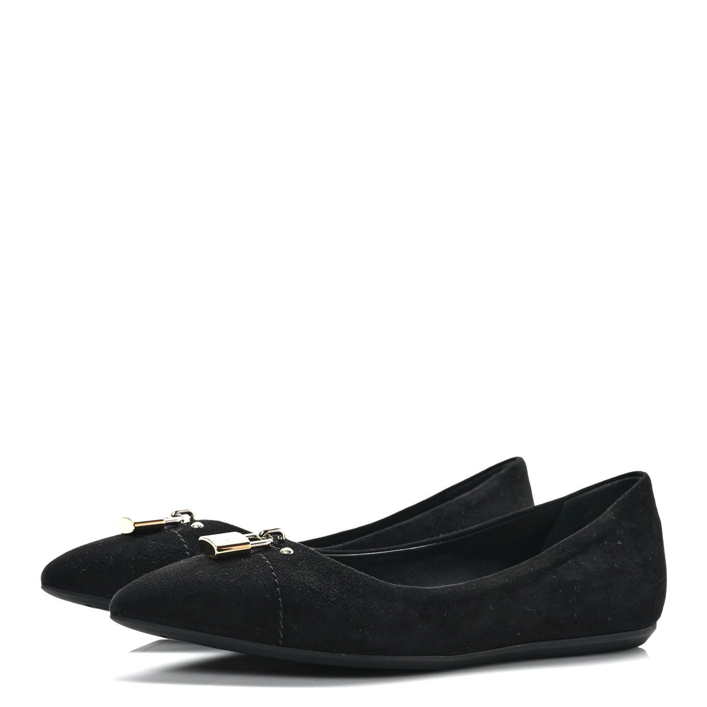 Suede Lock It Ballerina Flats 37 Black