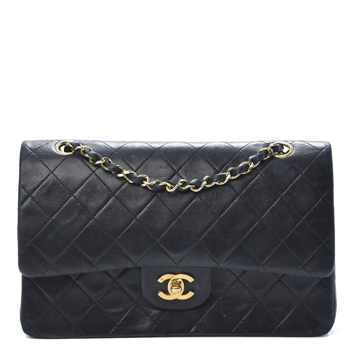 Chanel Lambskin Quilted Medium Double Flap Black 1 of 19