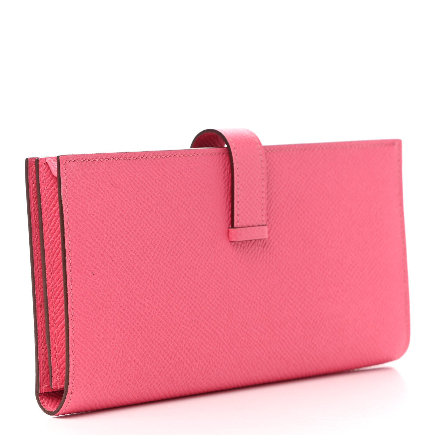 Hermes Epsom Bearn Gusset Wallet Rose Azalee 3 of 8