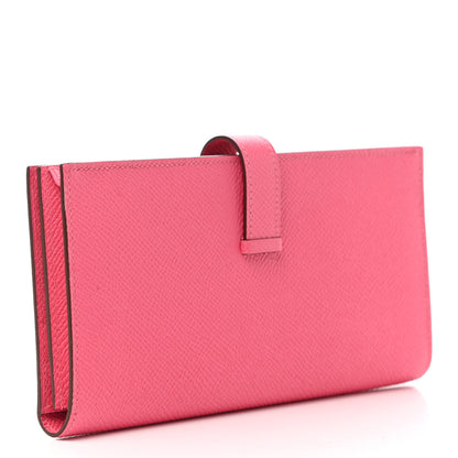 Hermes Epsom Bearn Gusset Wallet Rose Azalee 3 of 8