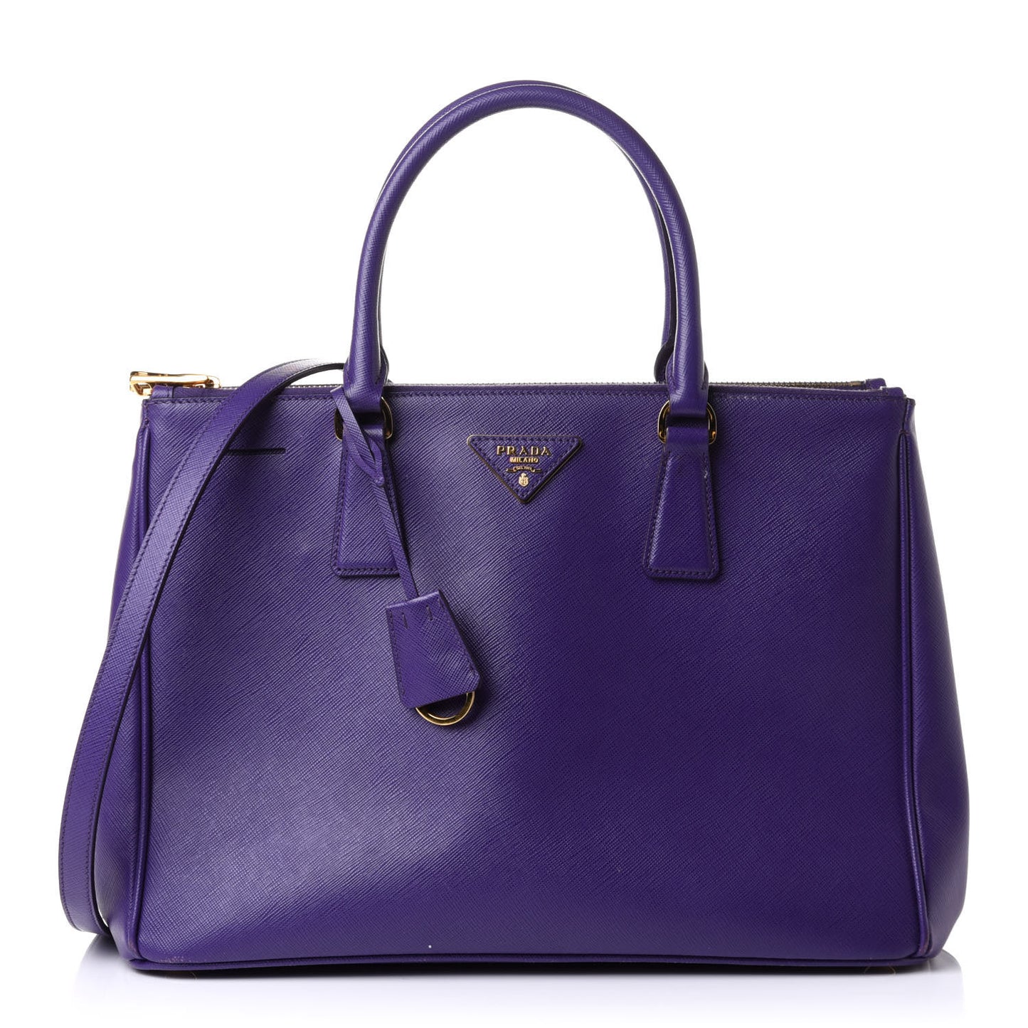 Saffiano Medium Galleria Double Zip Tote Viola