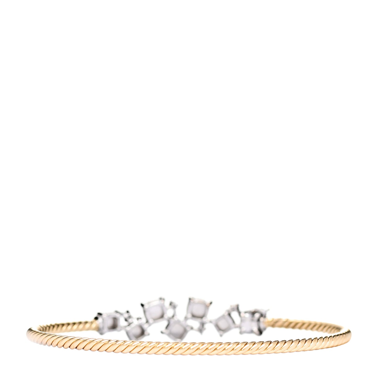 18K Yellow White Gold Diamond Precious Chatelaine Bracelet