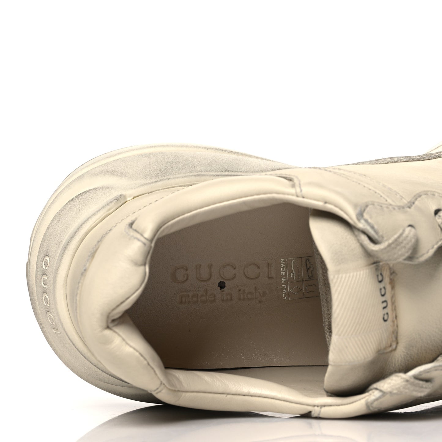 Soft Calfskin Mens Rhyton Sneakers 9 Ivory