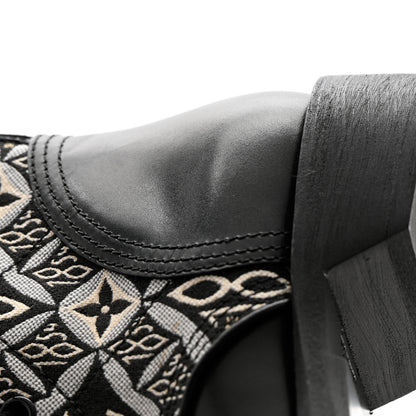 Louis Vuitton Jacquard Calfskin Since 1854 Metropolis Flat Ranger Boot 36 Gray 10 of 11