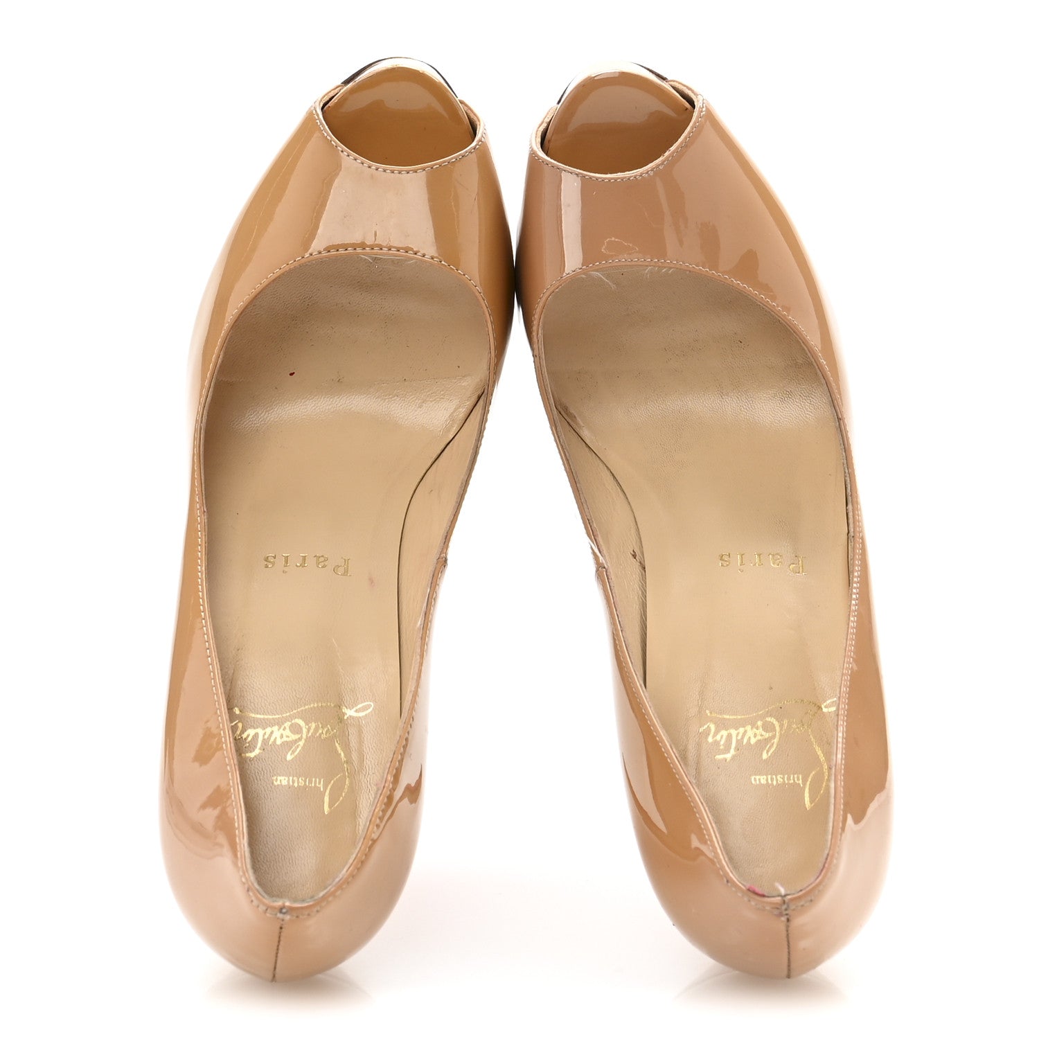 Christian Louboutin Patent New Very Prive 120 Pumps 36 Nude 2 of 9