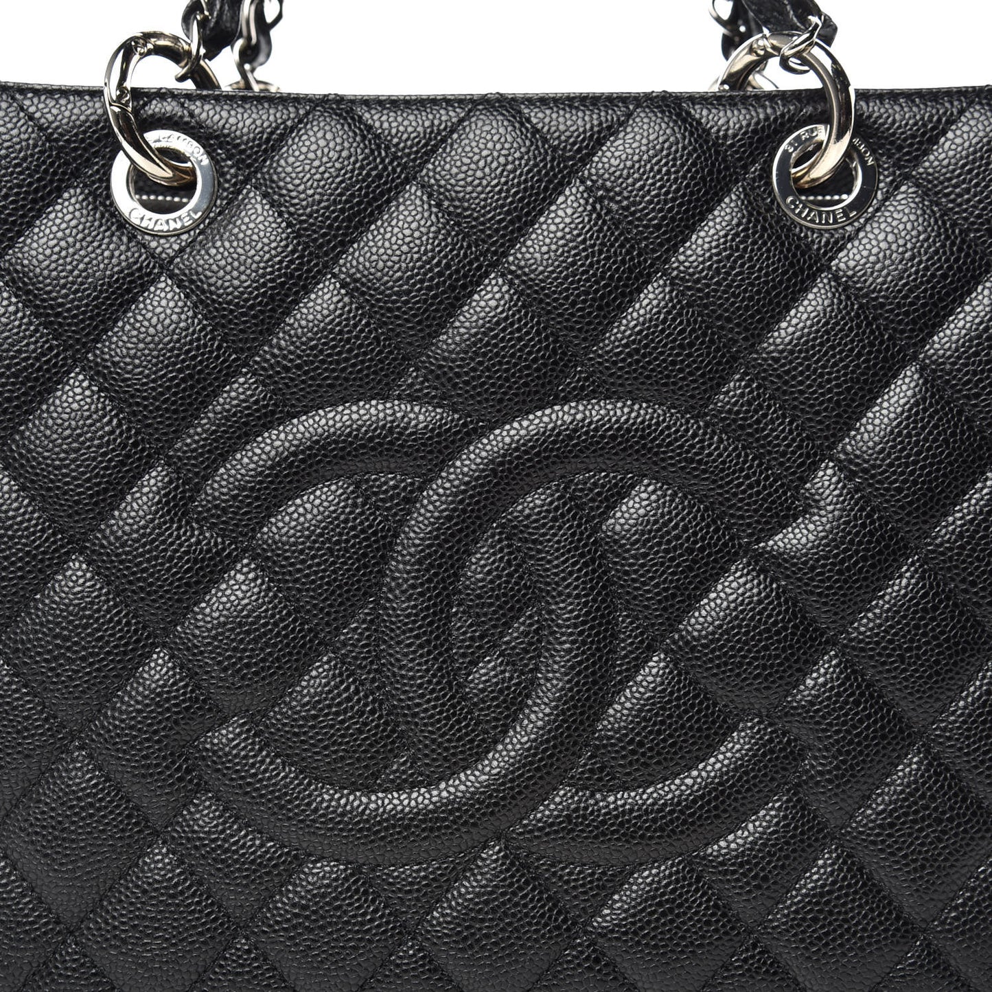 Caviar Quilted Grand Shopping Tote GST Black