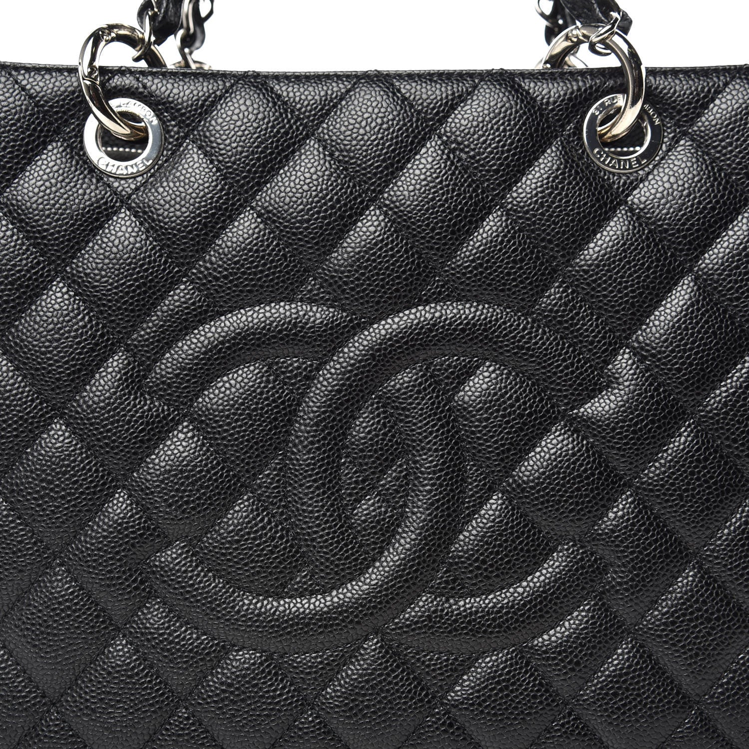 Chanel Caviar Quilted Grand Shopping Tote GST Black 8 of 15