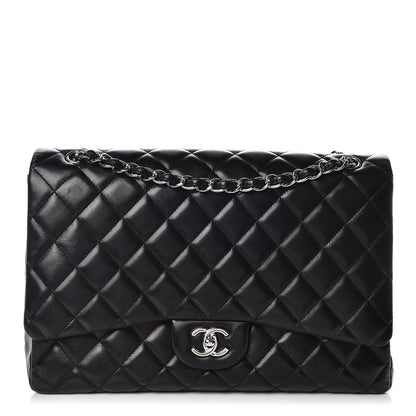 Chanel Lambskin Quilted Maxi Single Flap Black 1 of 10