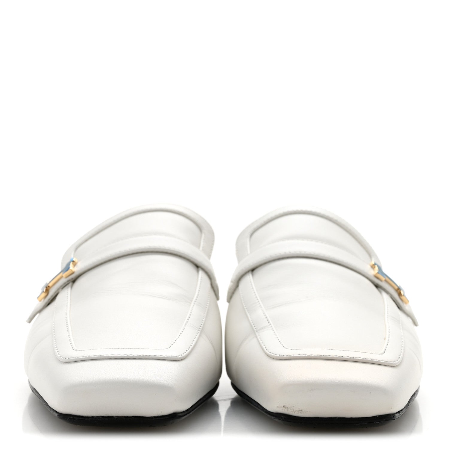 Hermes Calfskin Womens Groupie Mules 36 White 3 of 9