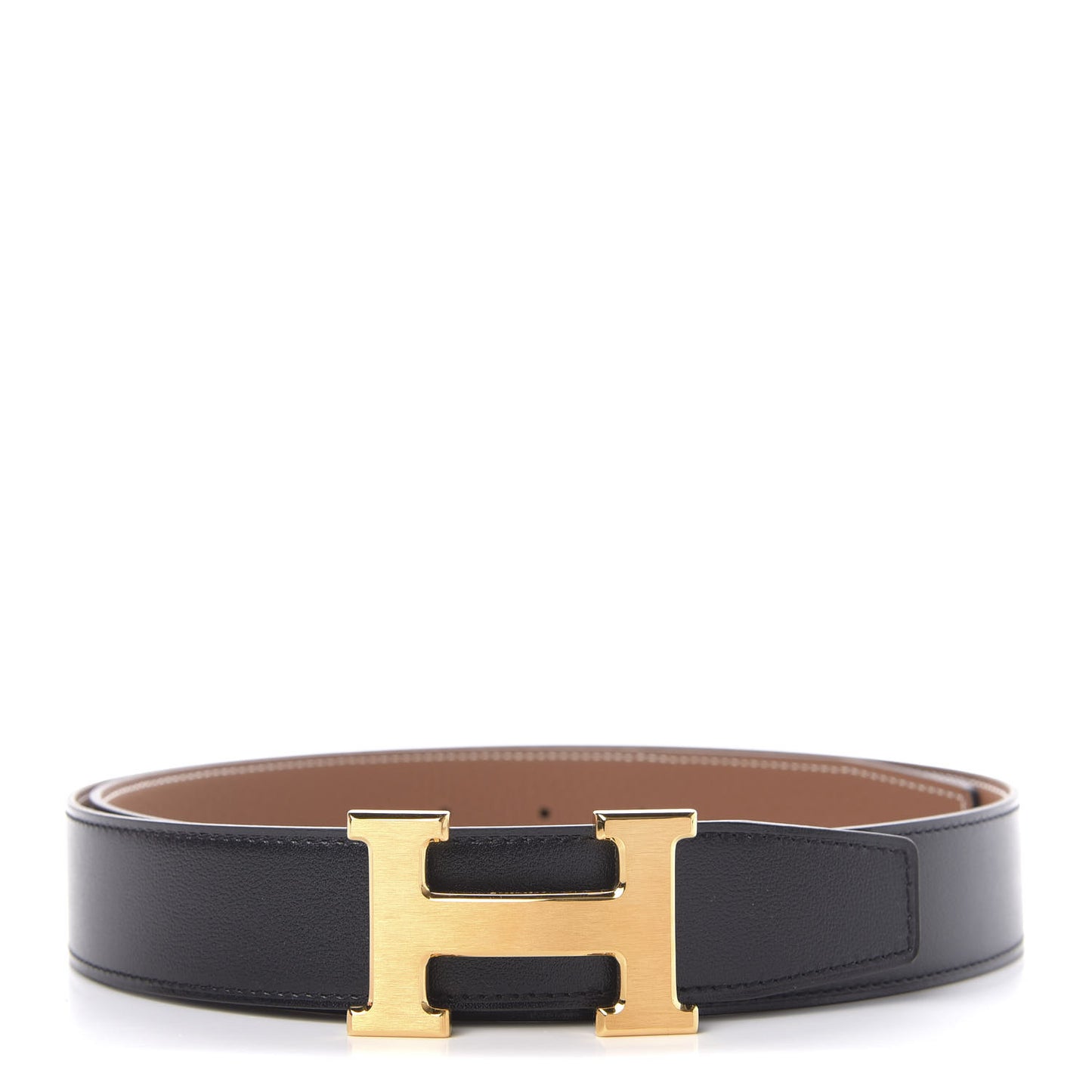 Box Togo H Belt 90 Black Gold