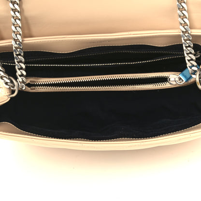 Saint Laurent Calfskin Y Quilted Monogram Medium Loulou Chain Satchel Nude Powder 4 of 10