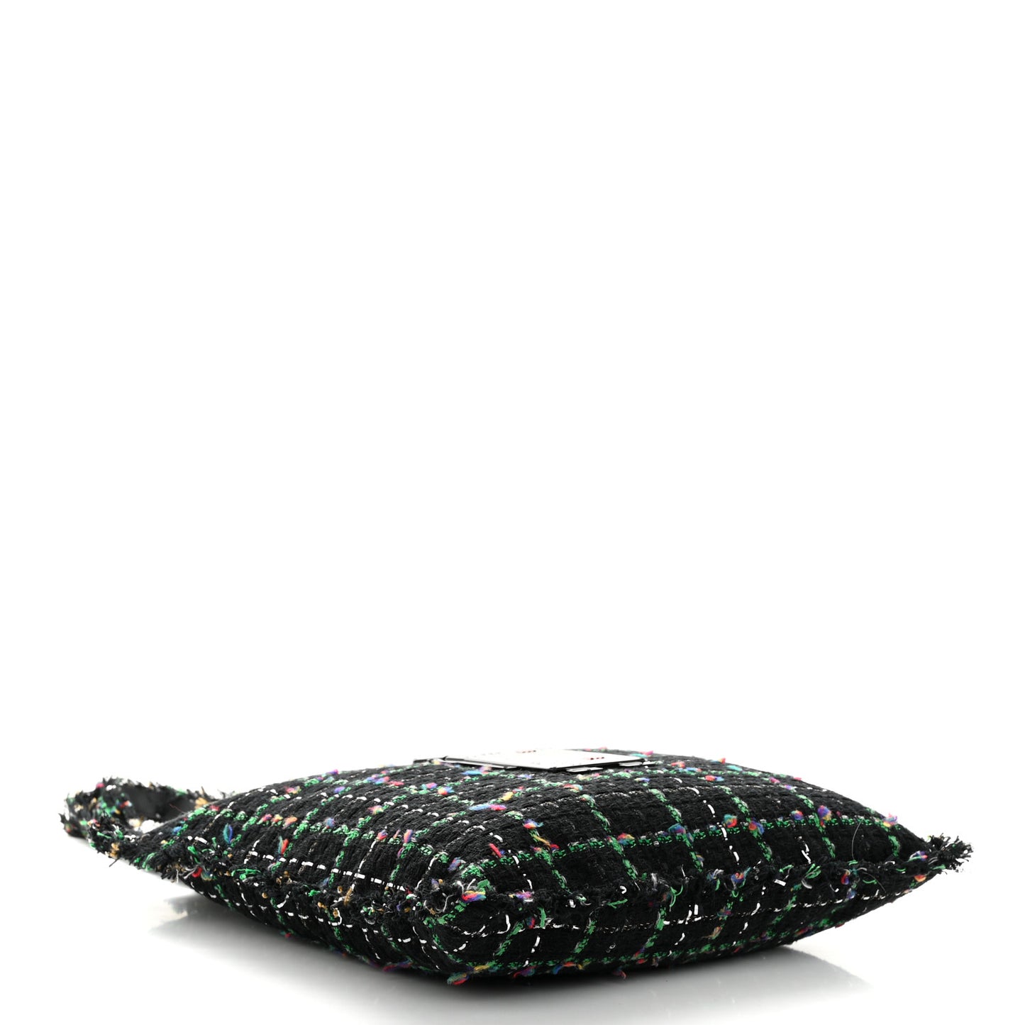 Tweed Large Robot Shopping Bag Black Multicolor
