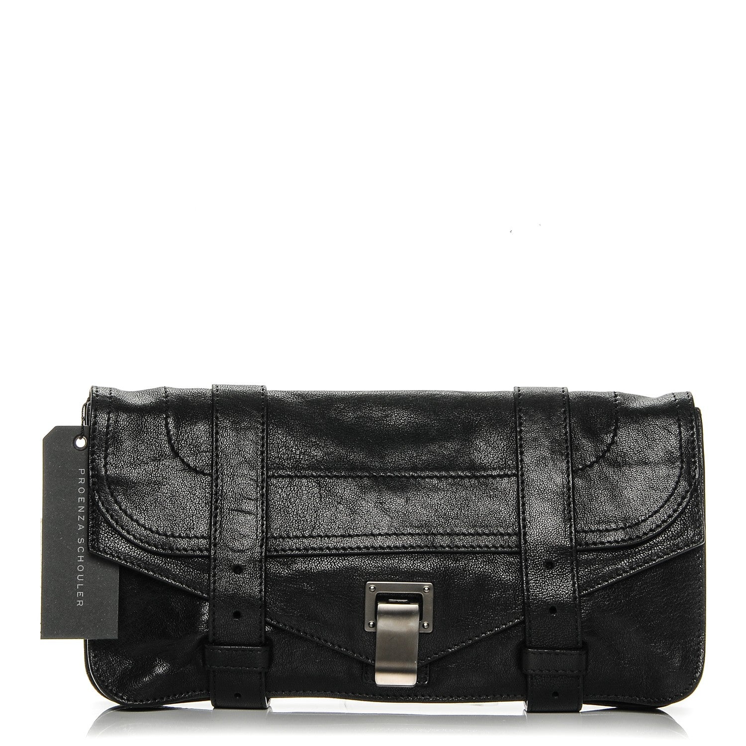 Proenza Schouler Lambskin PS1 Pochette Clutch Black 1 of 7