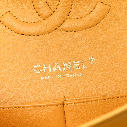 Chanel Caviar Quilted Medium Double Flap Yellow 6 of 11