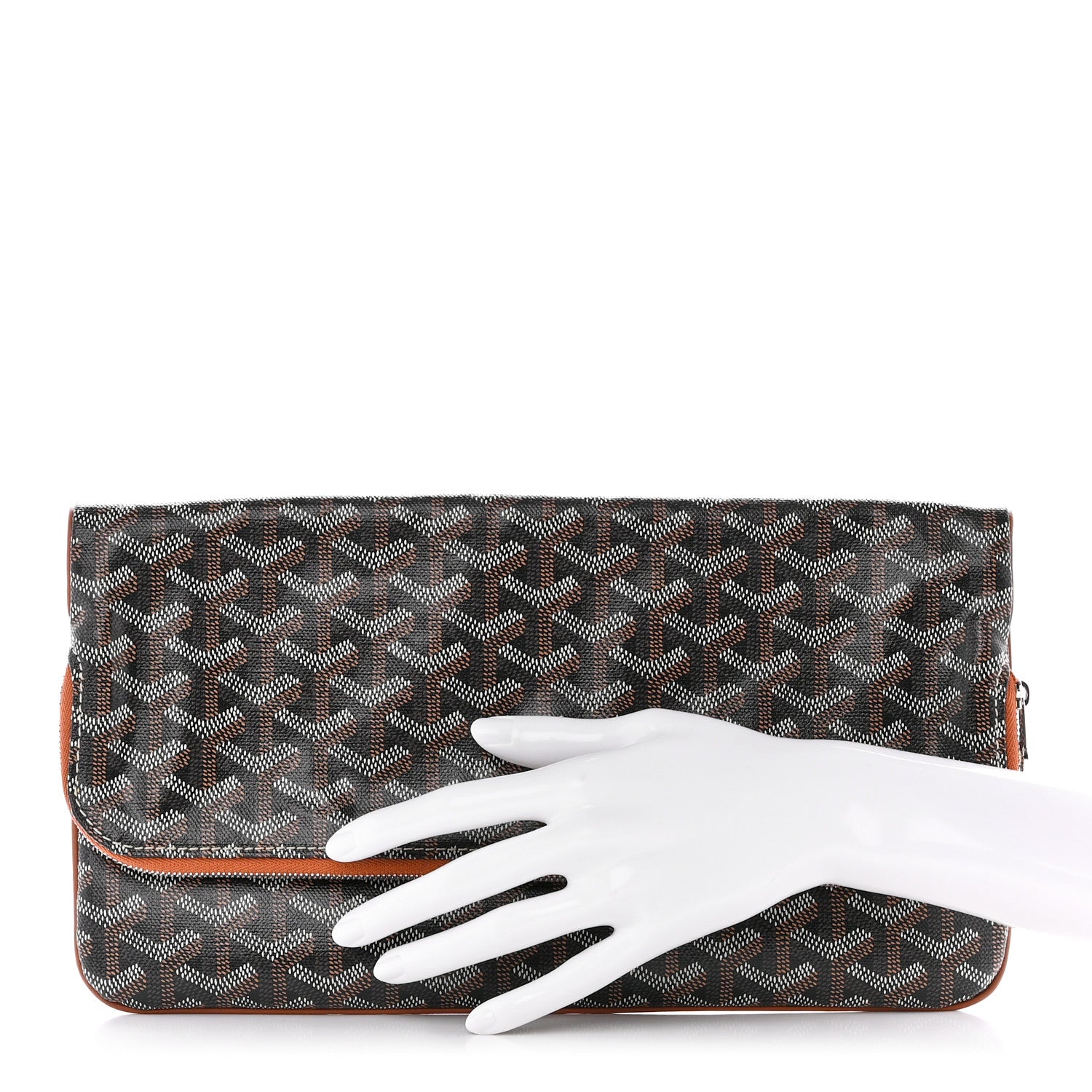 Goyard Goyardine Sainte Marie Soft Clutch Black Gold 2 of 10